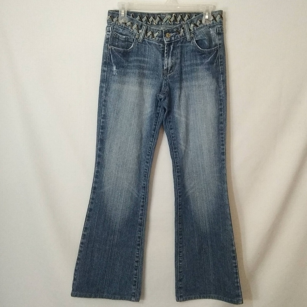 7FAM retro high waist wide leg flare size 27
